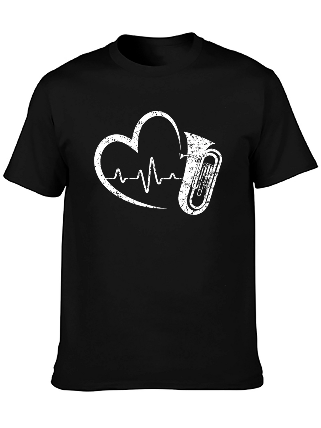 Tuba Heartbeat T-Shirt - Music Lover Tee