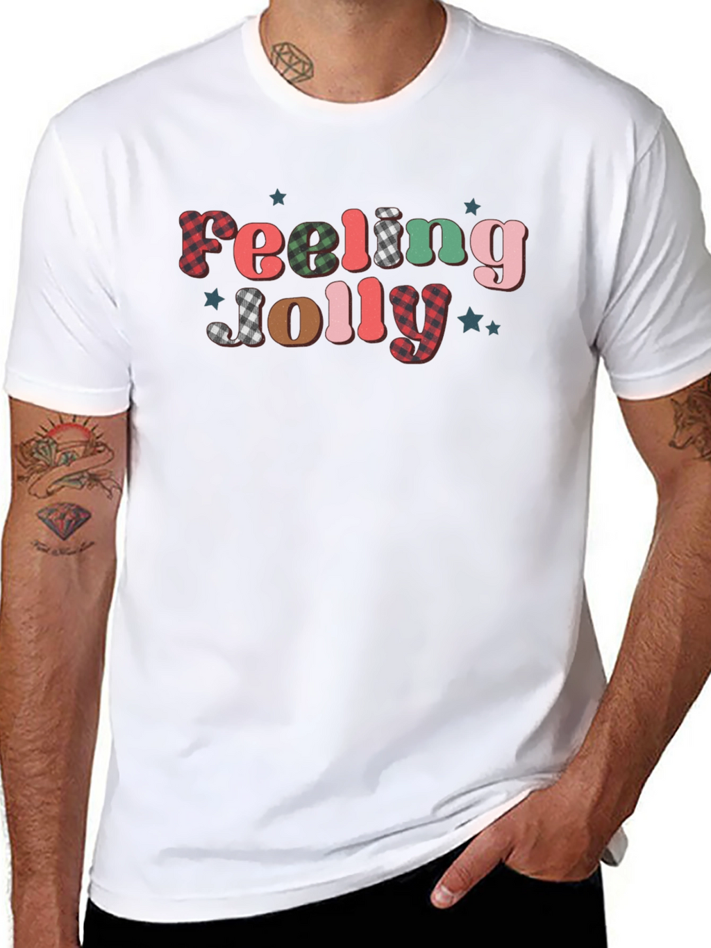Feeling Jolly Graphic Tee - Festive Holiday Shirt
