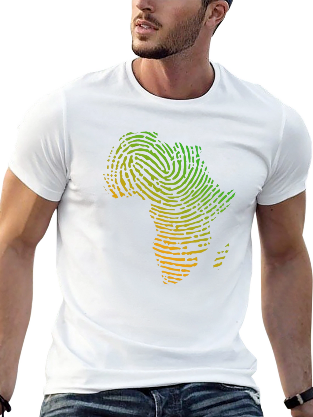 Africa Fingerprint T-Shirt - Black Graphic Tee