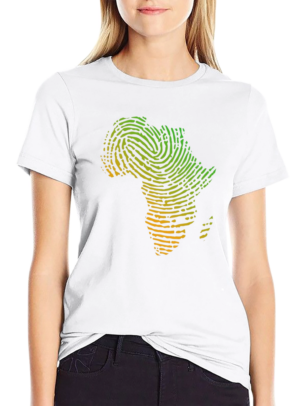 Africa Fingerprint T-Shirt - Black Graphic Tee