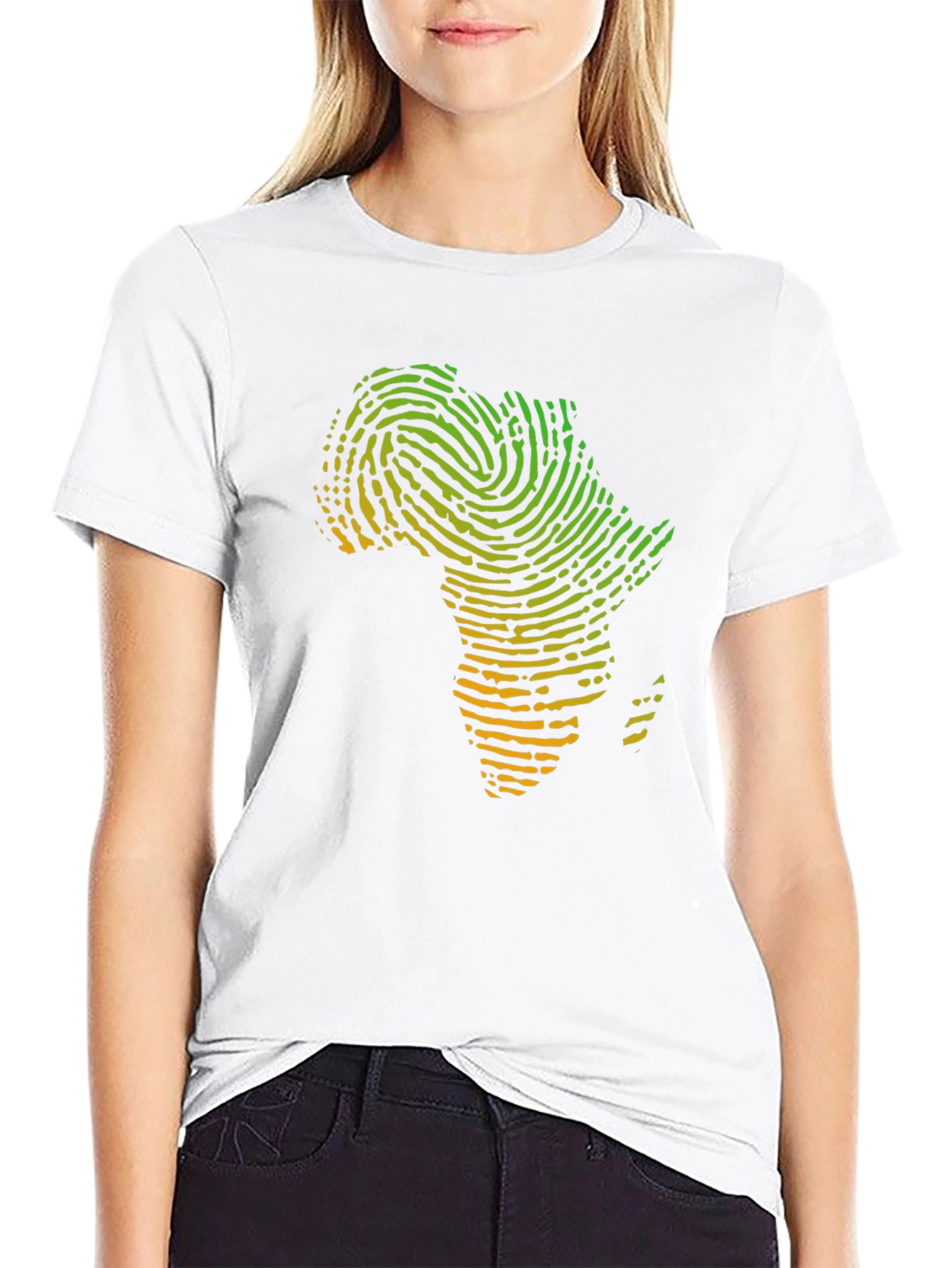Africa Fingerprint T-Shirt - Black Graphic Tee