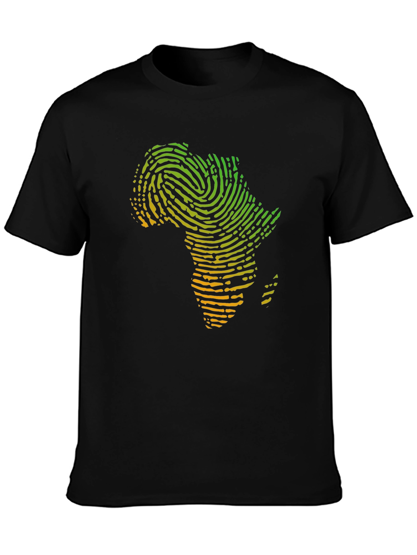 Africa Fingerprint T-Shirt - Black Graphic Tee
