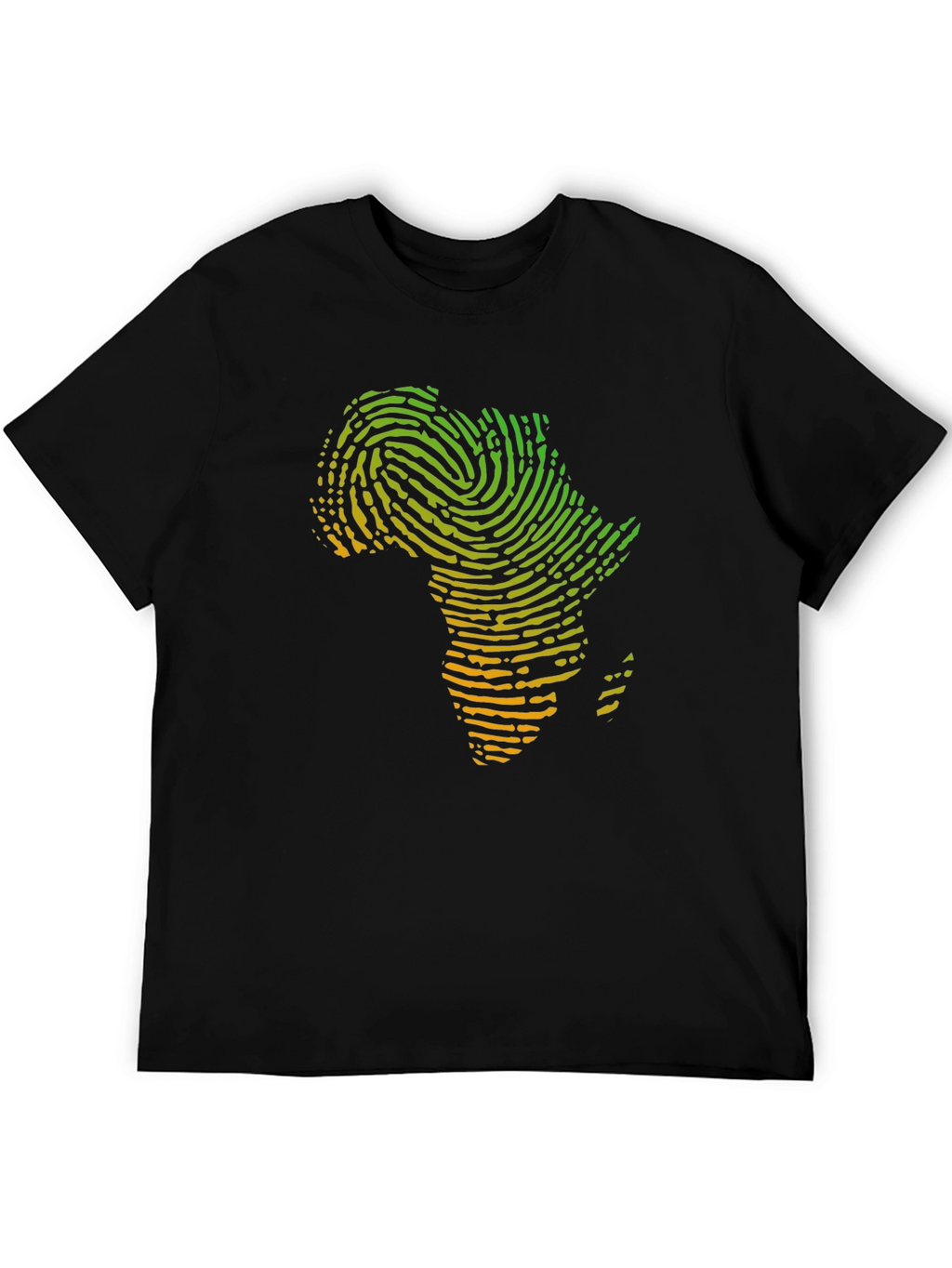Africa Fingerprint T-Shirt - Black Graphic Tee