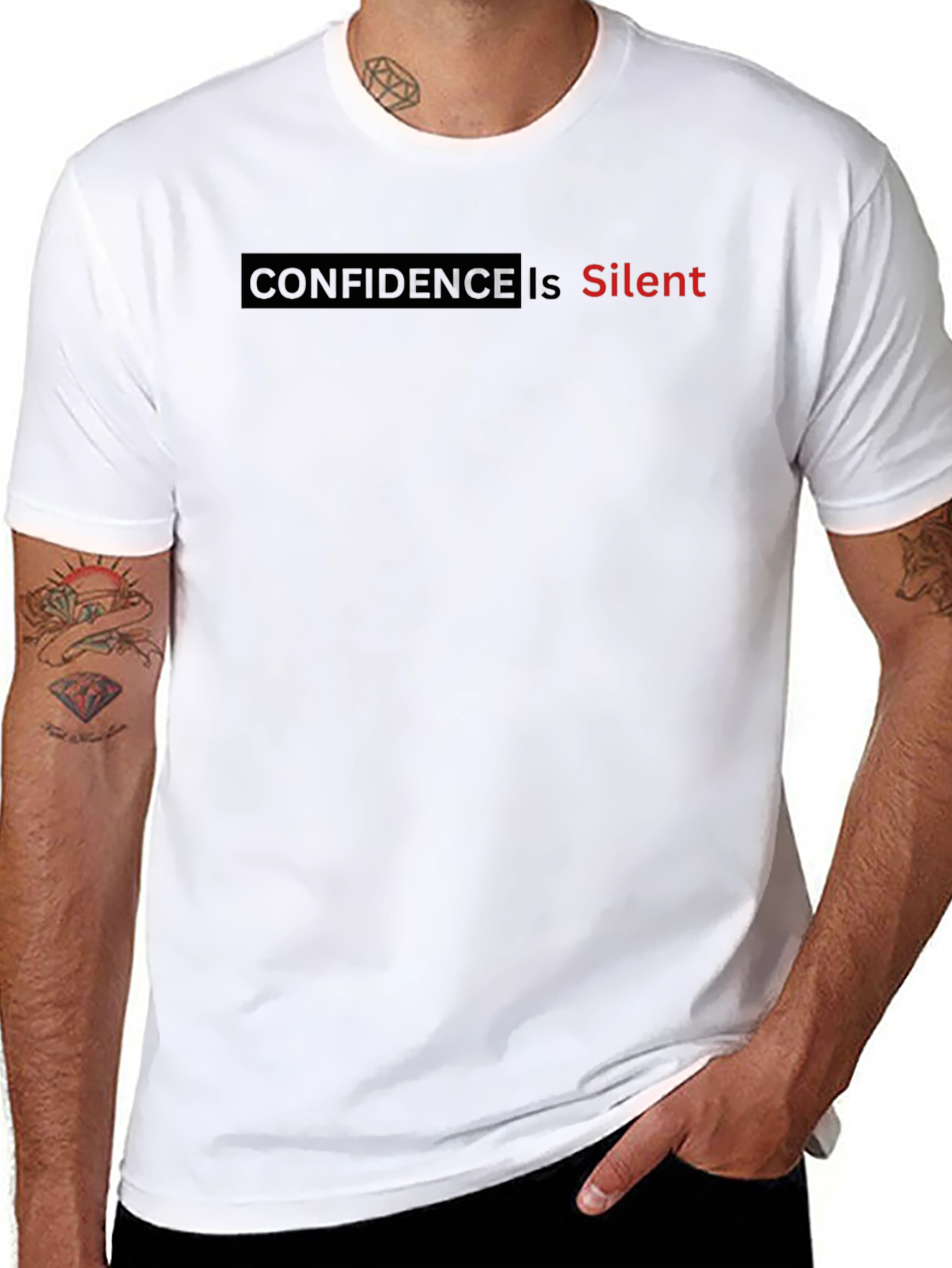 Confidence is Silent Graphic Tee - Black