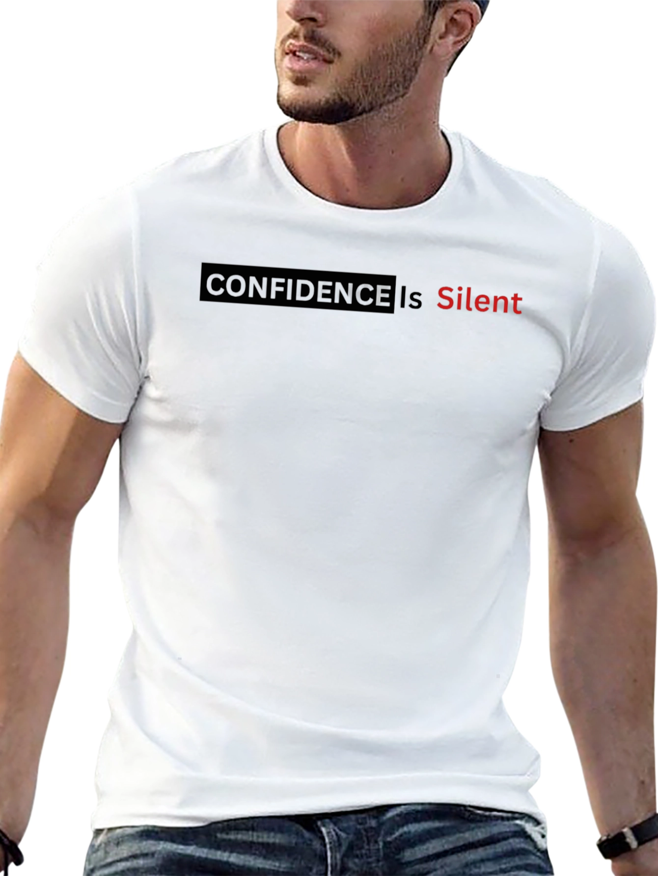 Confidence is Silent Graphic Tee - Black