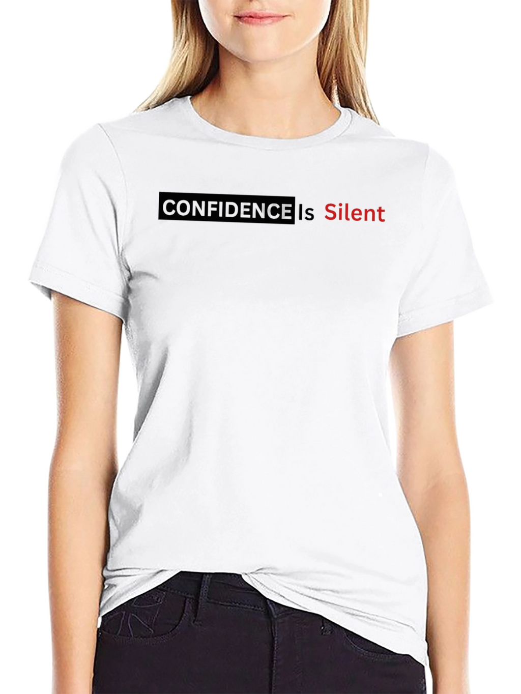 Confidence is Silent Graphic Tee - Black
