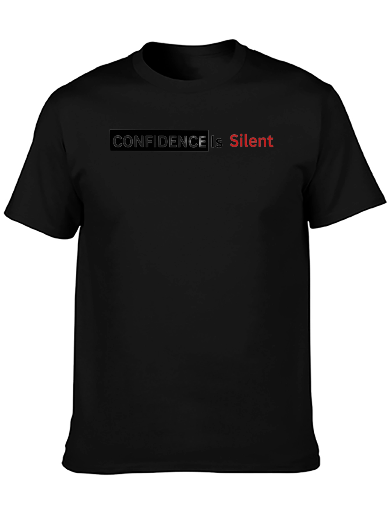 Confidence is Silent Graphic Tee - Black