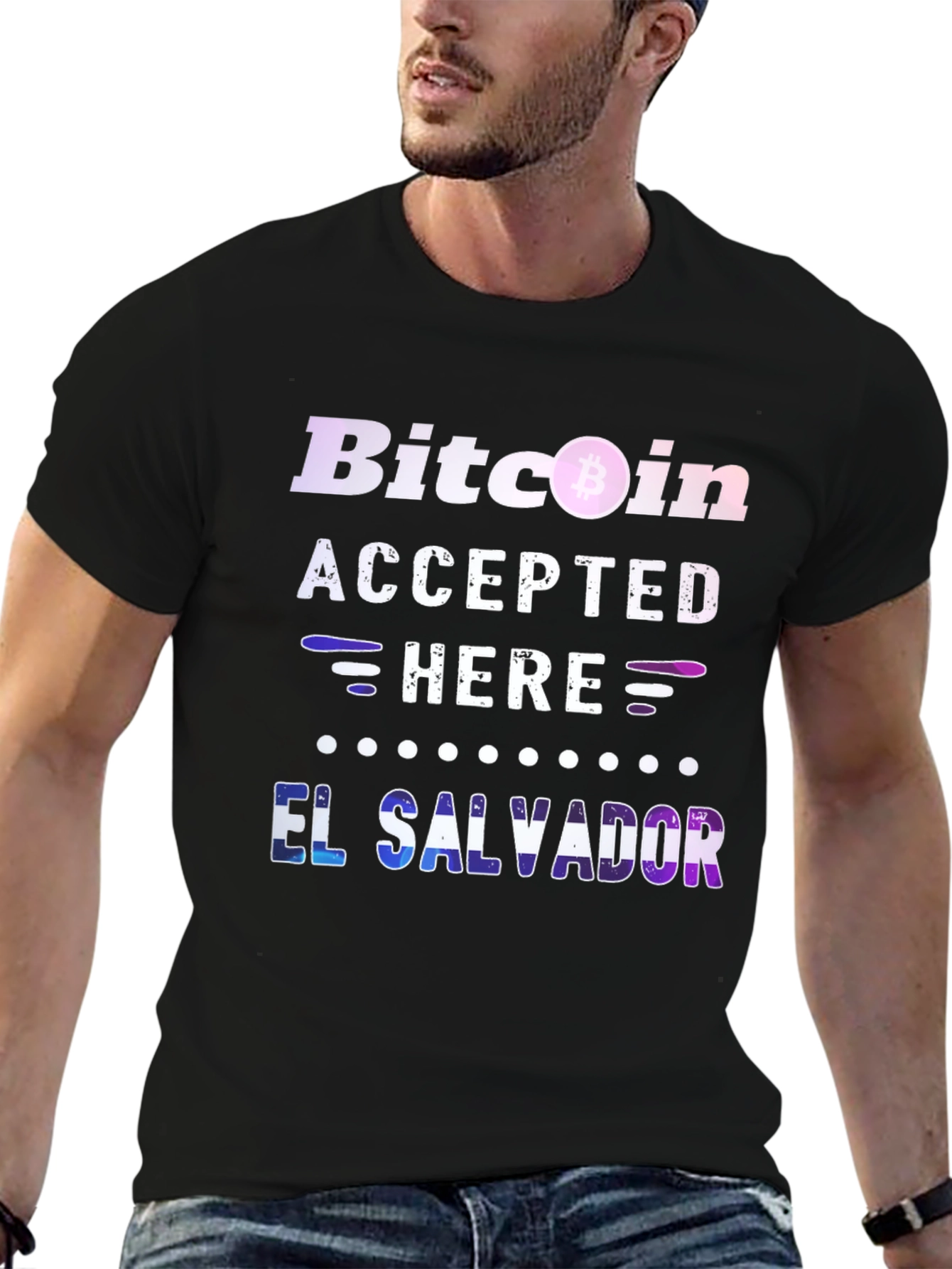Bitcoin Accepted Here El Salvador T-Shirt