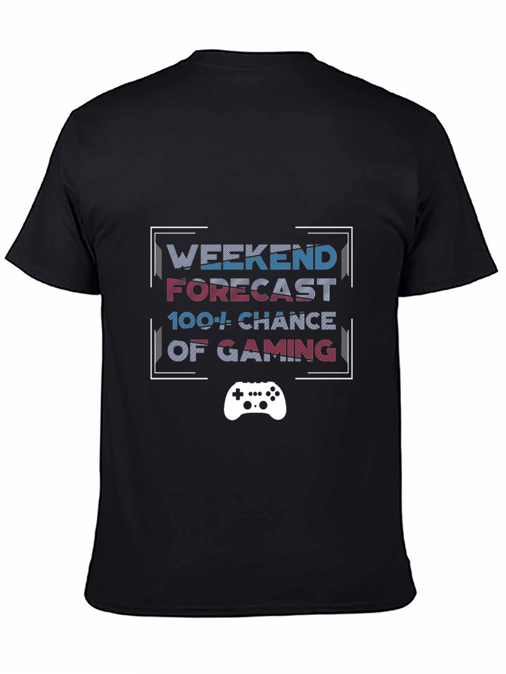 Weekend Gaming Forecast Black T-Shirt