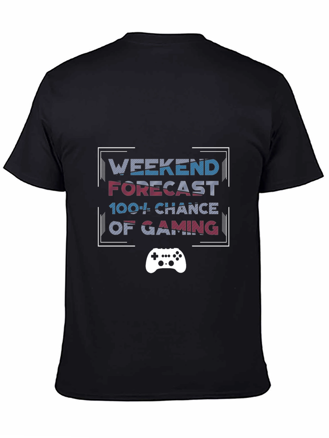 Weekend Gaming Forecast Black T-Shirt