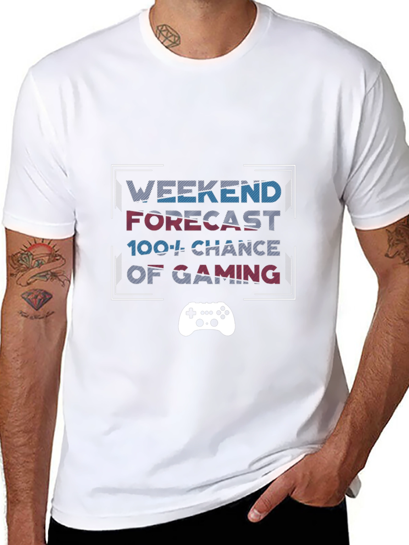 Weekend Gaming Forecast Black T-Shirt