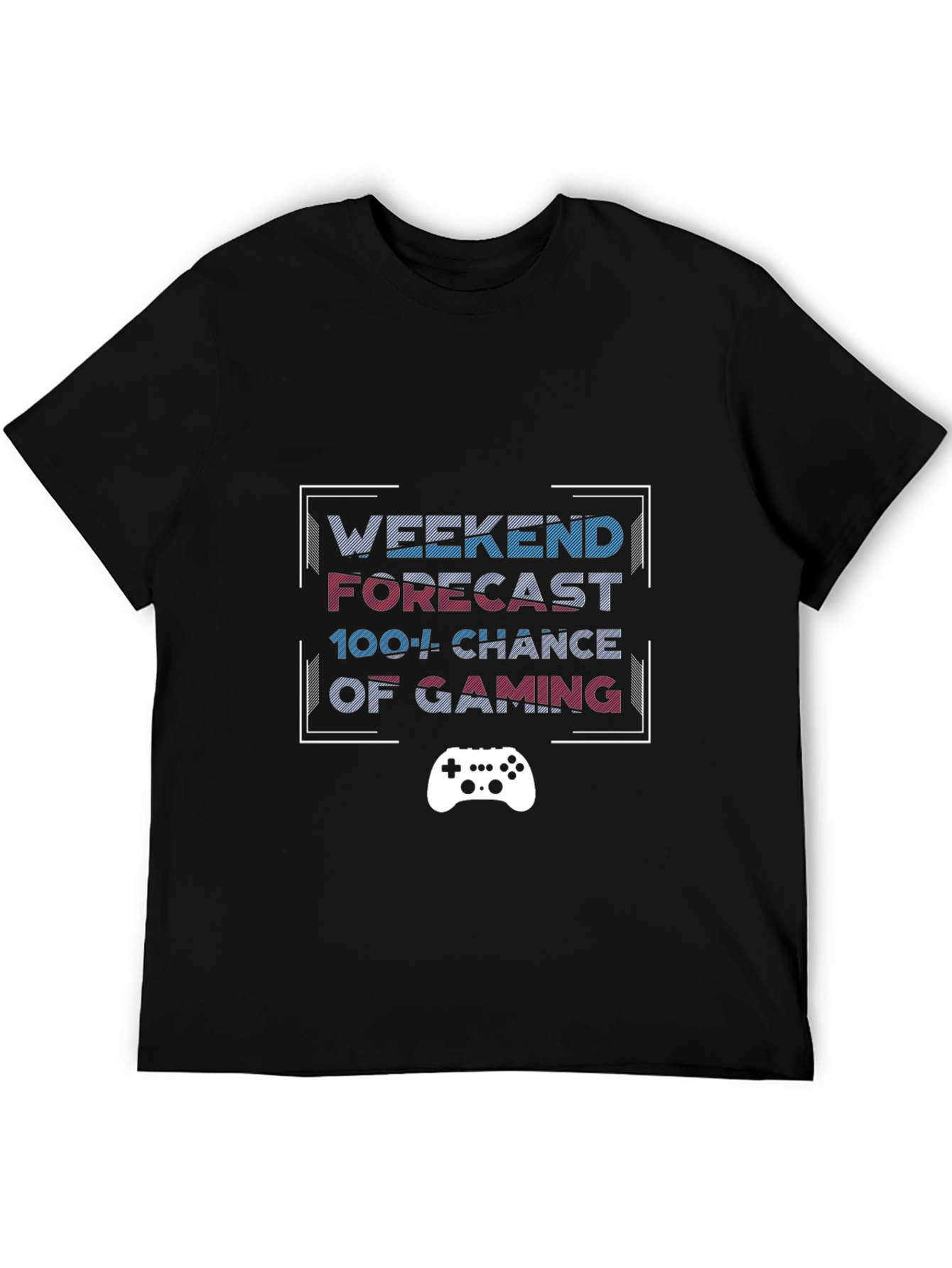 Weekend Gaming Forecast Black T-Shirt