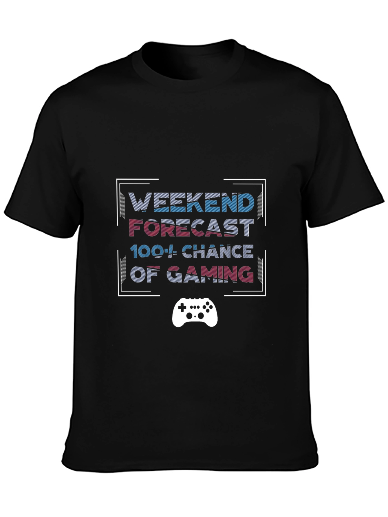Weekend Gaming Forecast Black T-Shirt