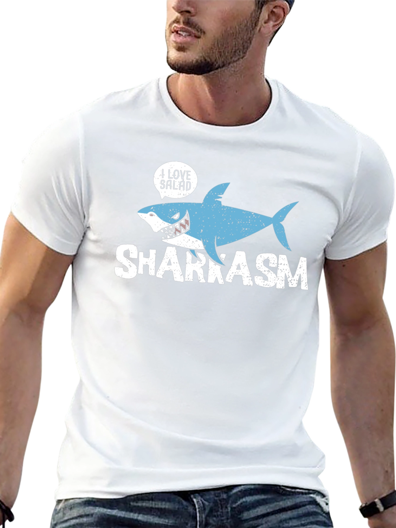 Sharkasm I Love Salad Graphic T-Shirt