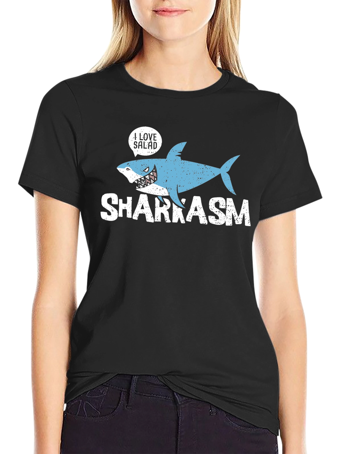 Sharkasm I Love Salad Graphic T-Shirt
