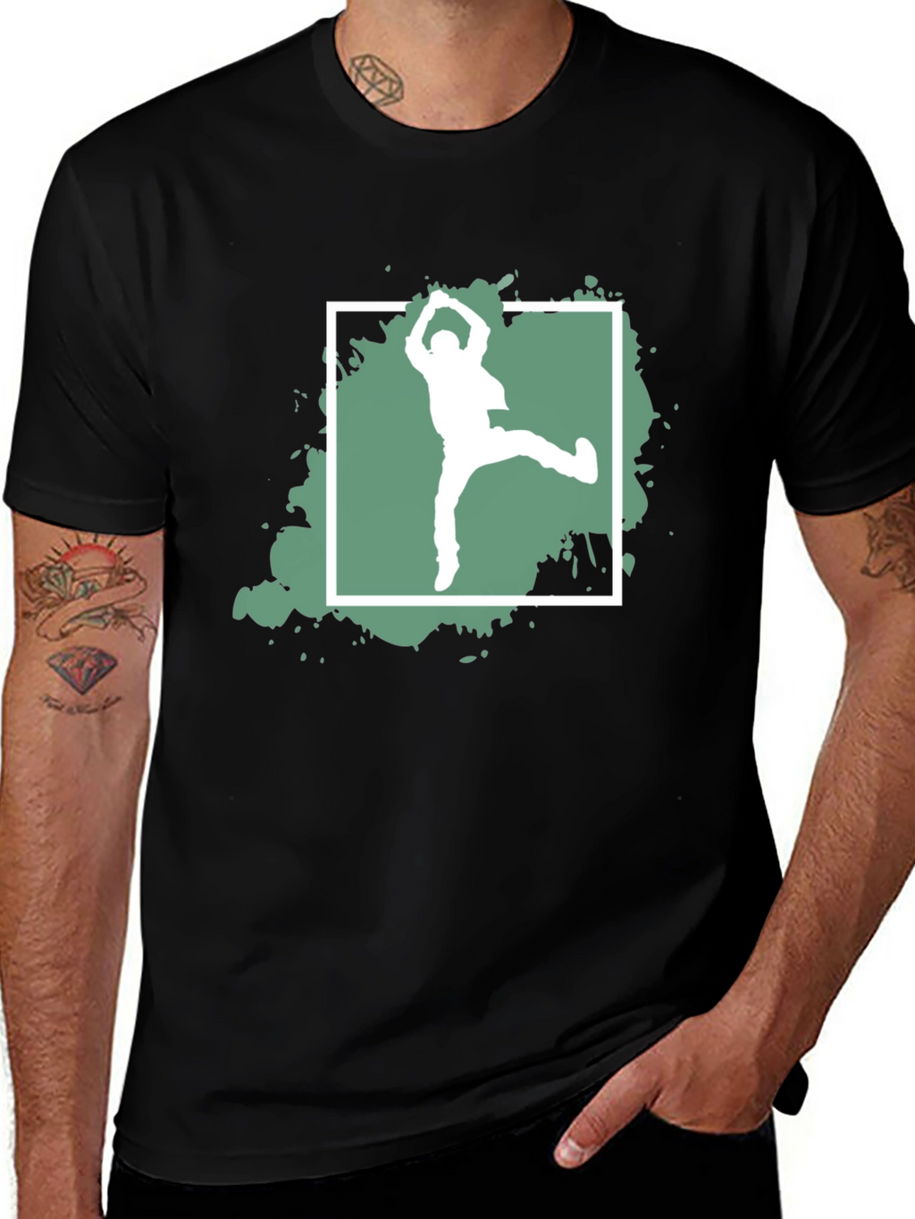 Dance Silhouette Graphic Tee - Black