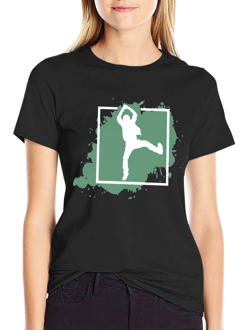 Dance Silhouette Graphic Tee - Black