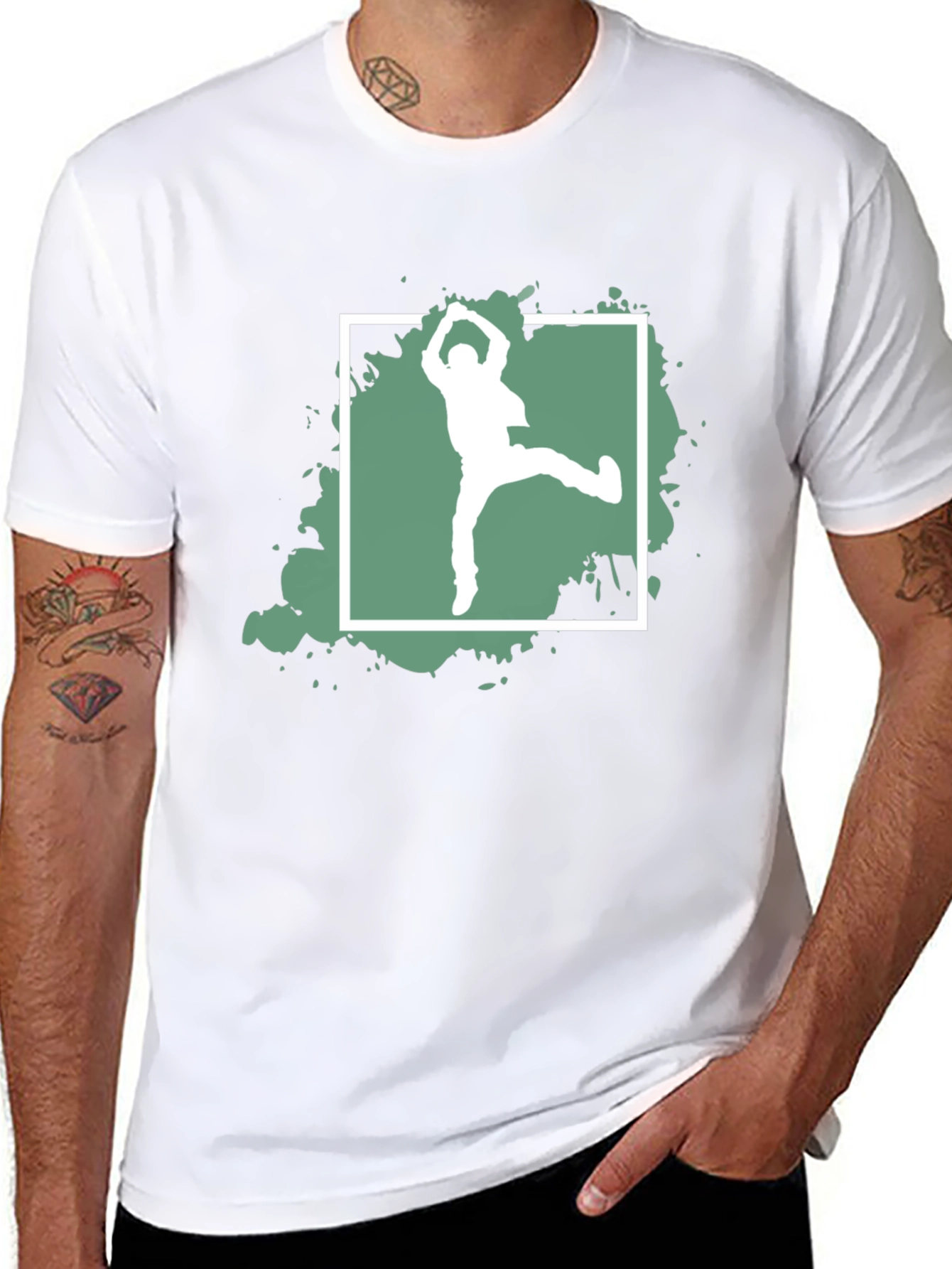 Dance Silhouette Graphic Tee - Black