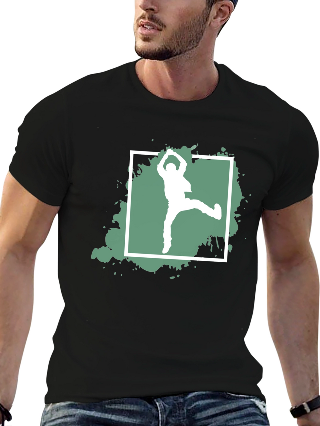 Dance Silhouette Graphic Tee - Black