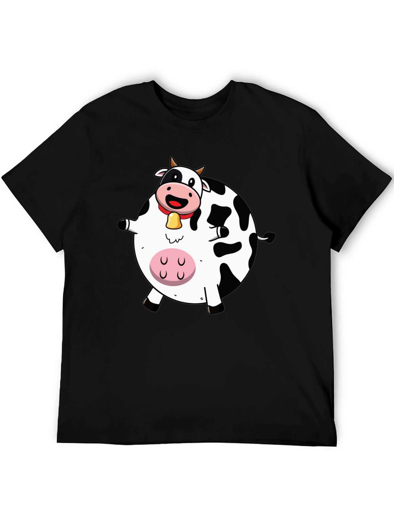Funny Cartoon Cow Graphic T-Shirt
