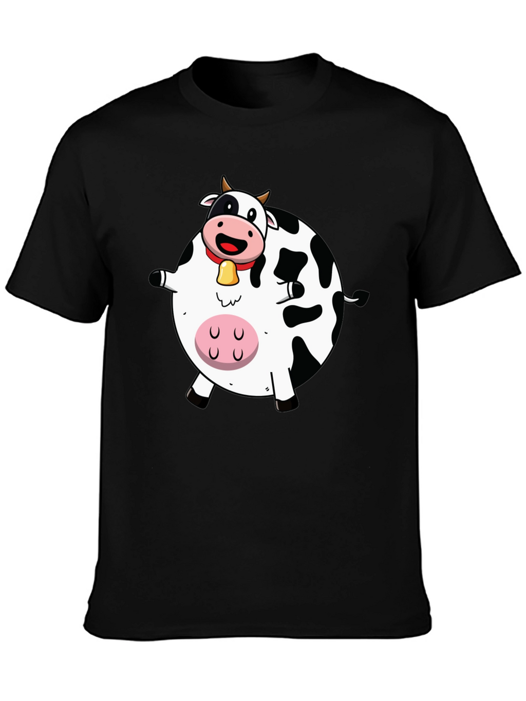 Funny Cartoon Cow Graphic T-Shirt