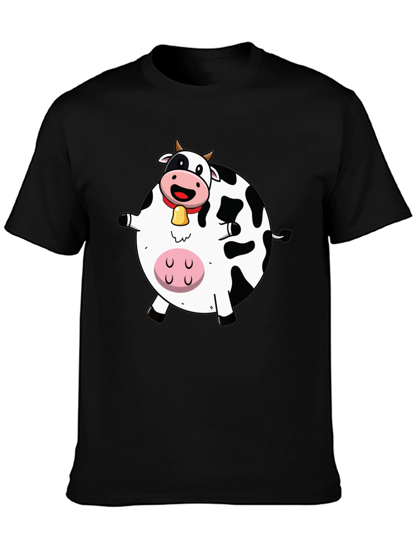 Funny Cartoon Cow Graphic T-Shirt