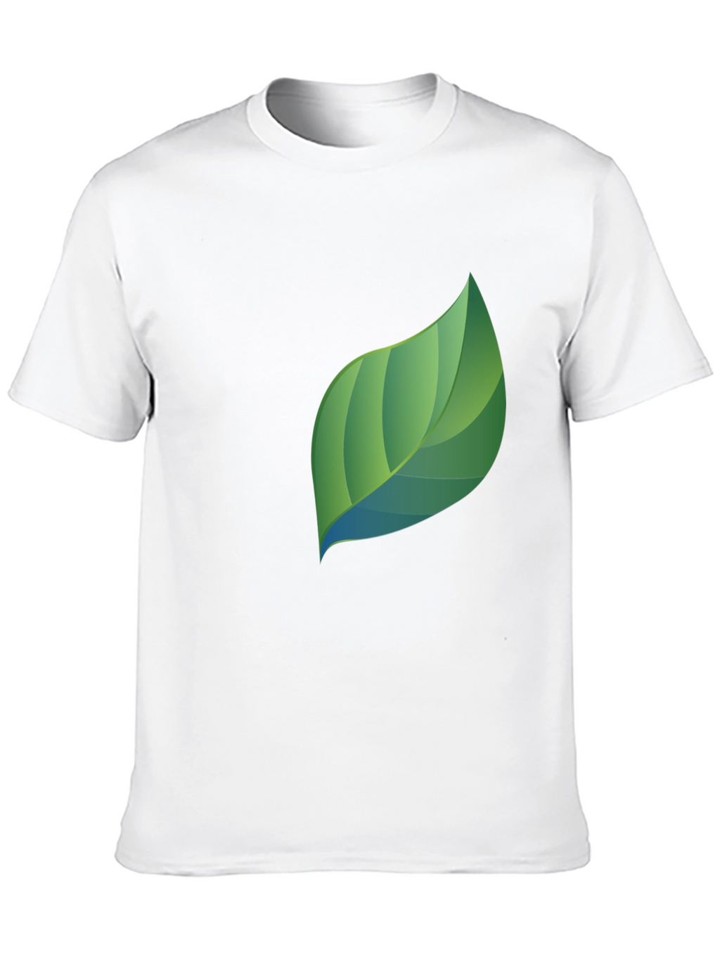 Modern Leaf Graphic Black T-Shirt