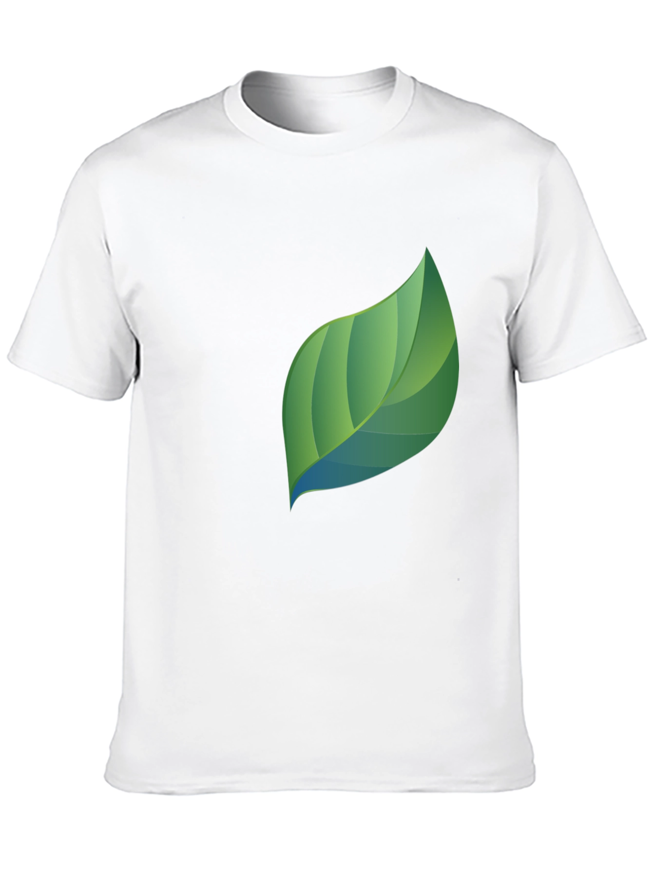 Modern Leaf Graphic Black T-Shirt