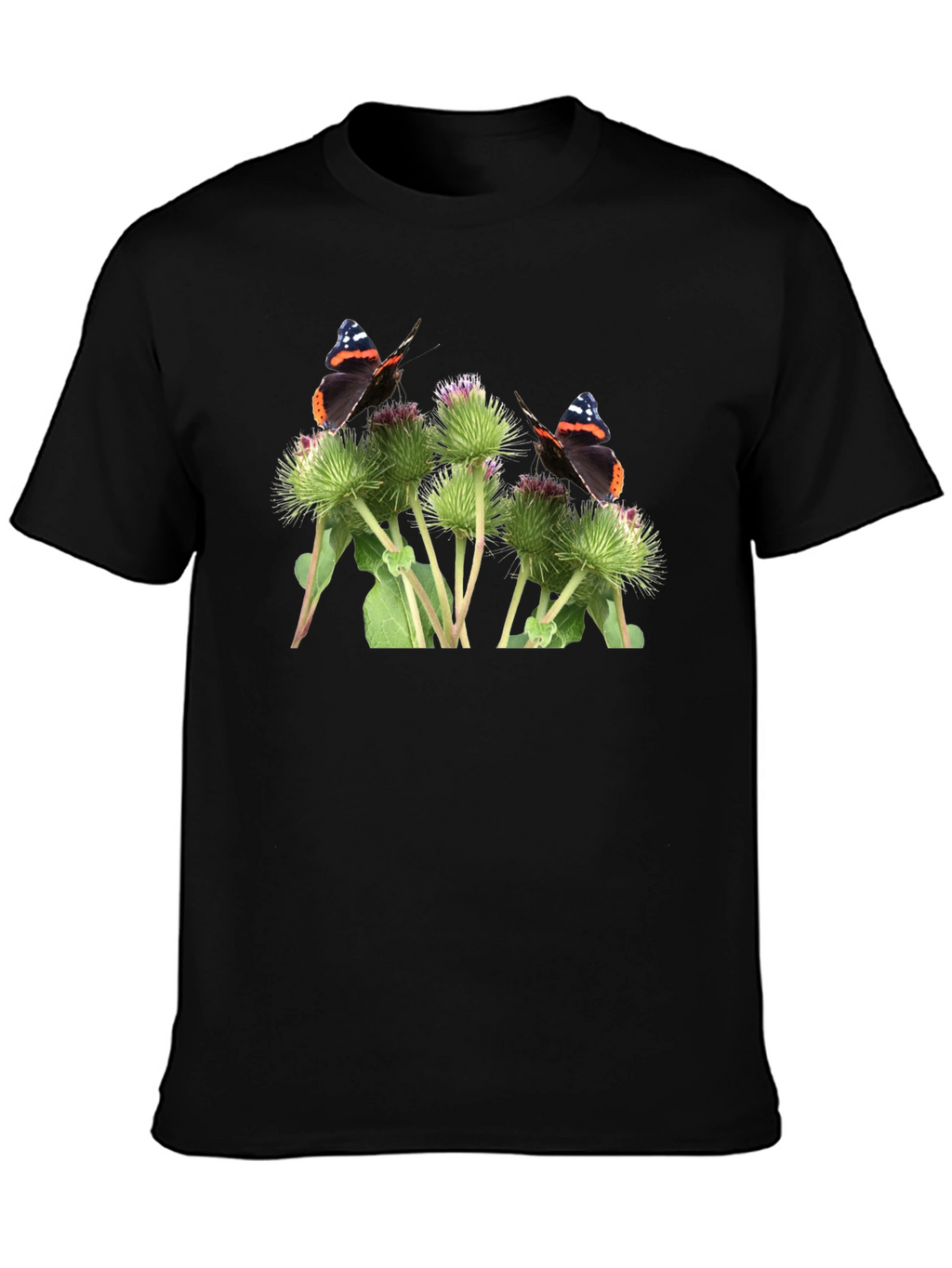 Butterfly and Burdock T-Shirt - Nature Graphic Tee
