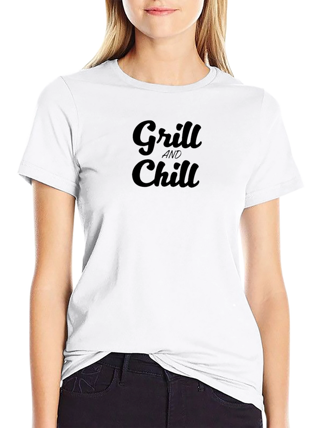Grill and Chill Black Graphic Tee