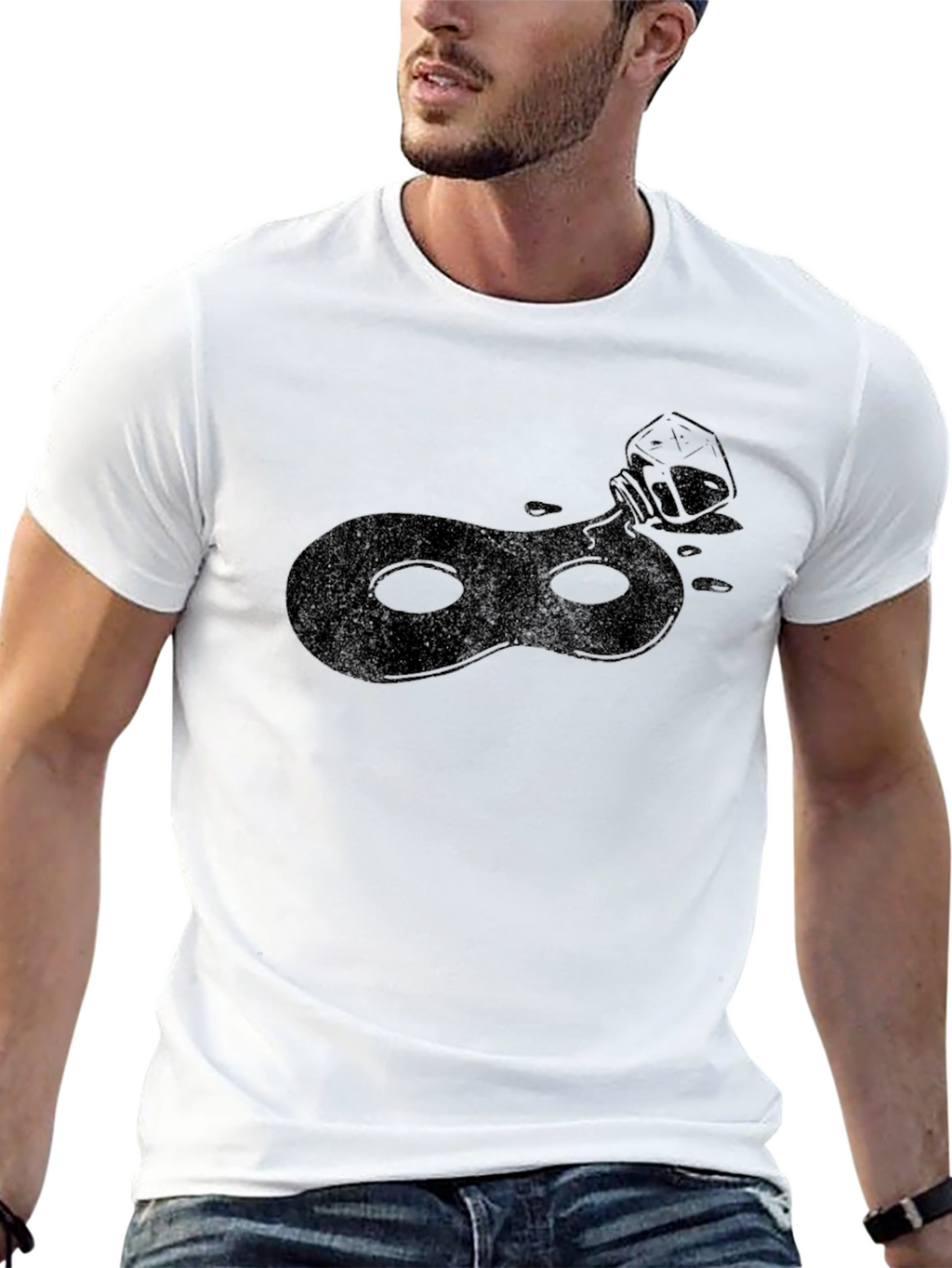 Ink Mask T-Shirt - Sleek Black Tee