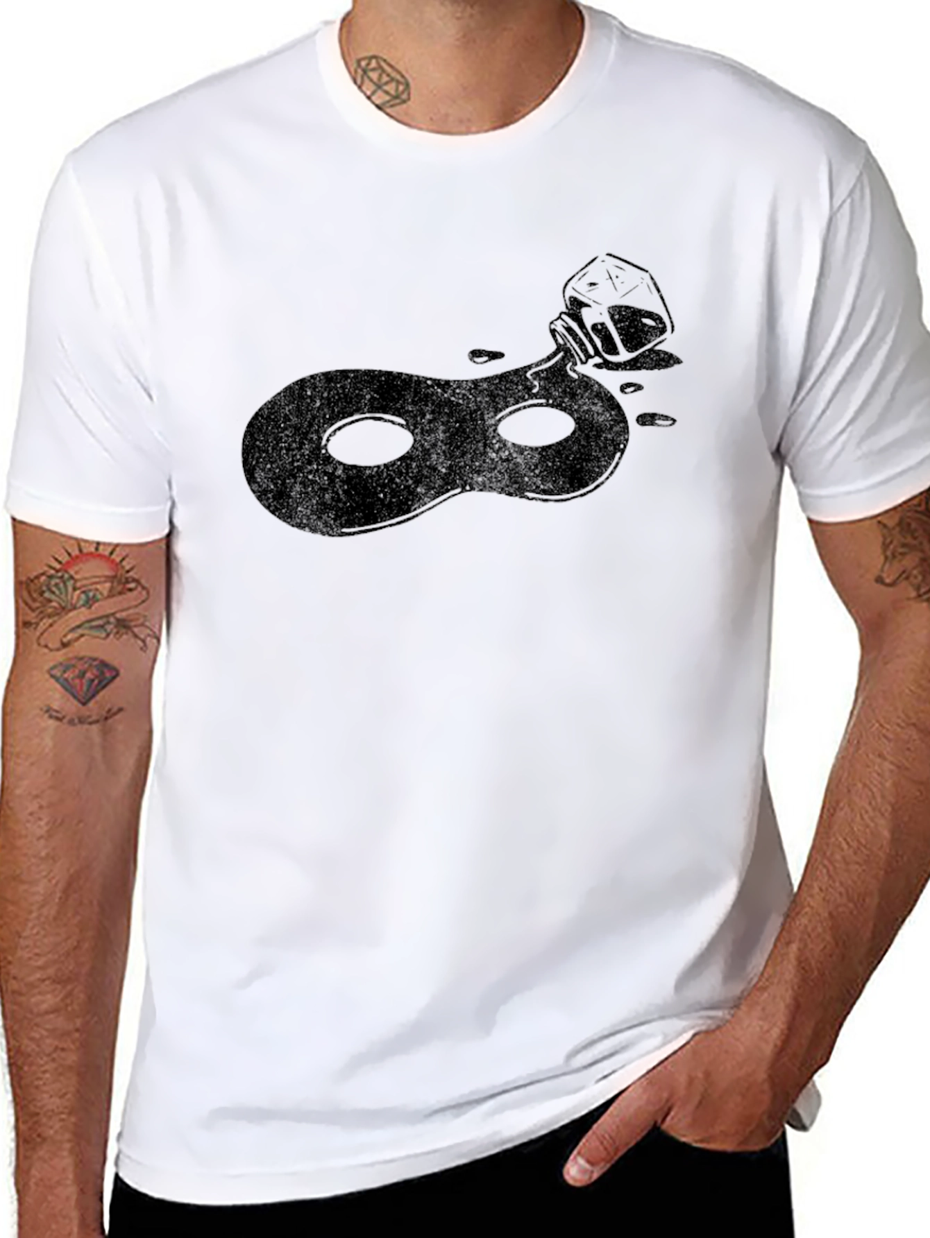 Ink Mask T-Shirt - Sleek Black Tee