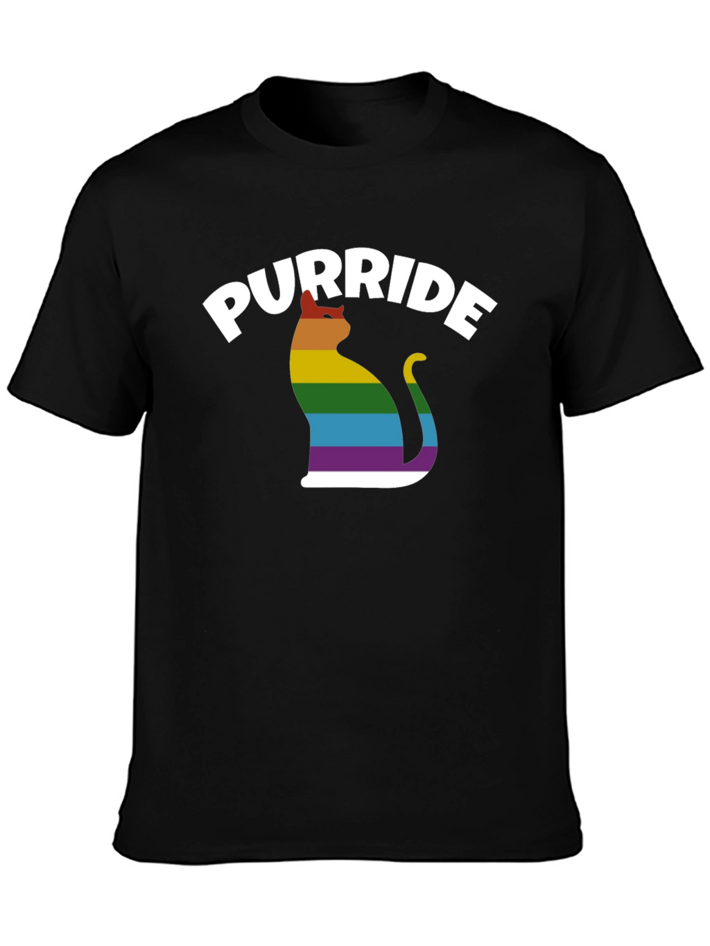 Purride LGBT Cat T-Shirt - Pride Rainbow Tee