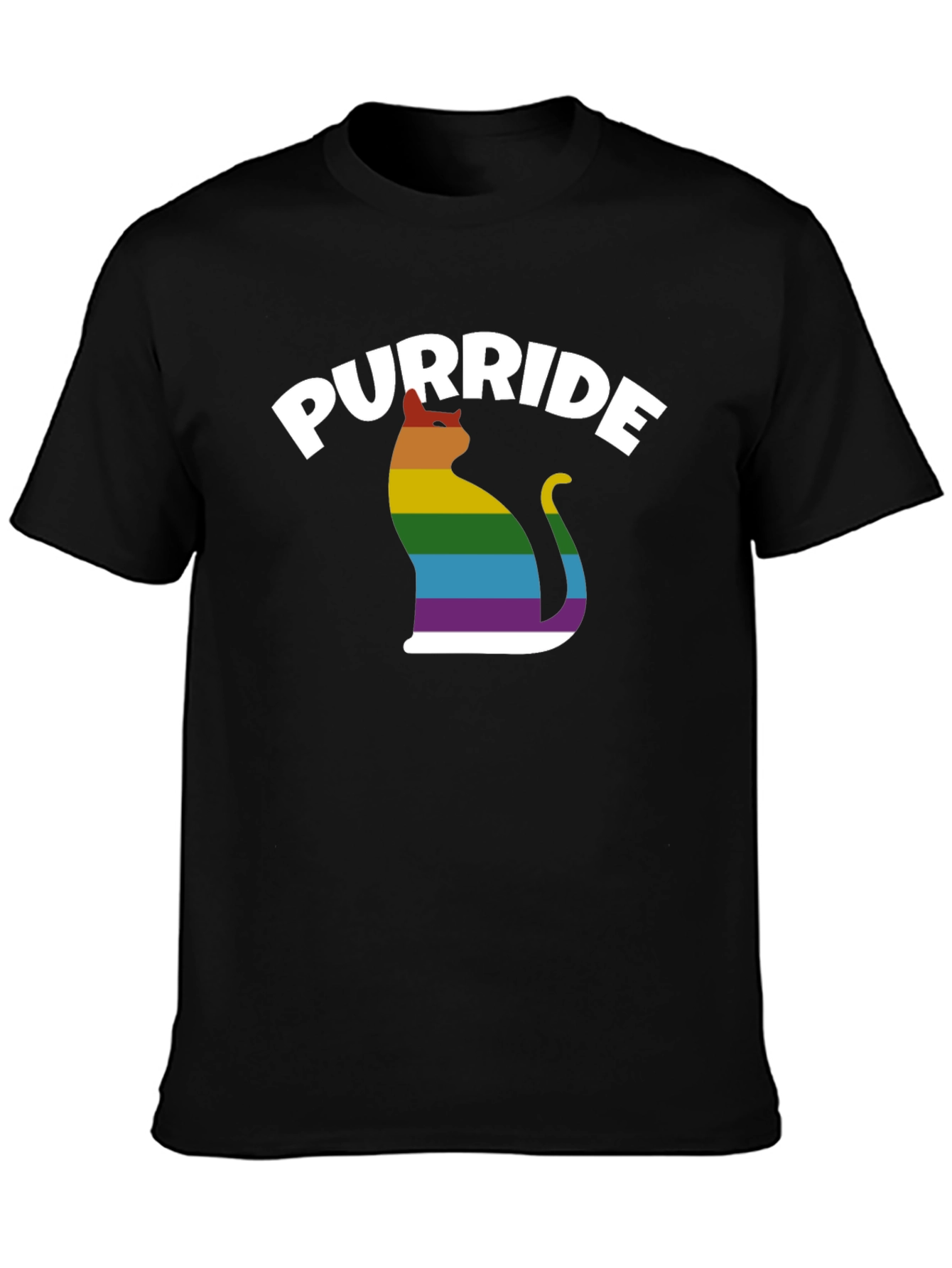 Purride LGBT Cat T-Shirt - Pride Rainbow Tee