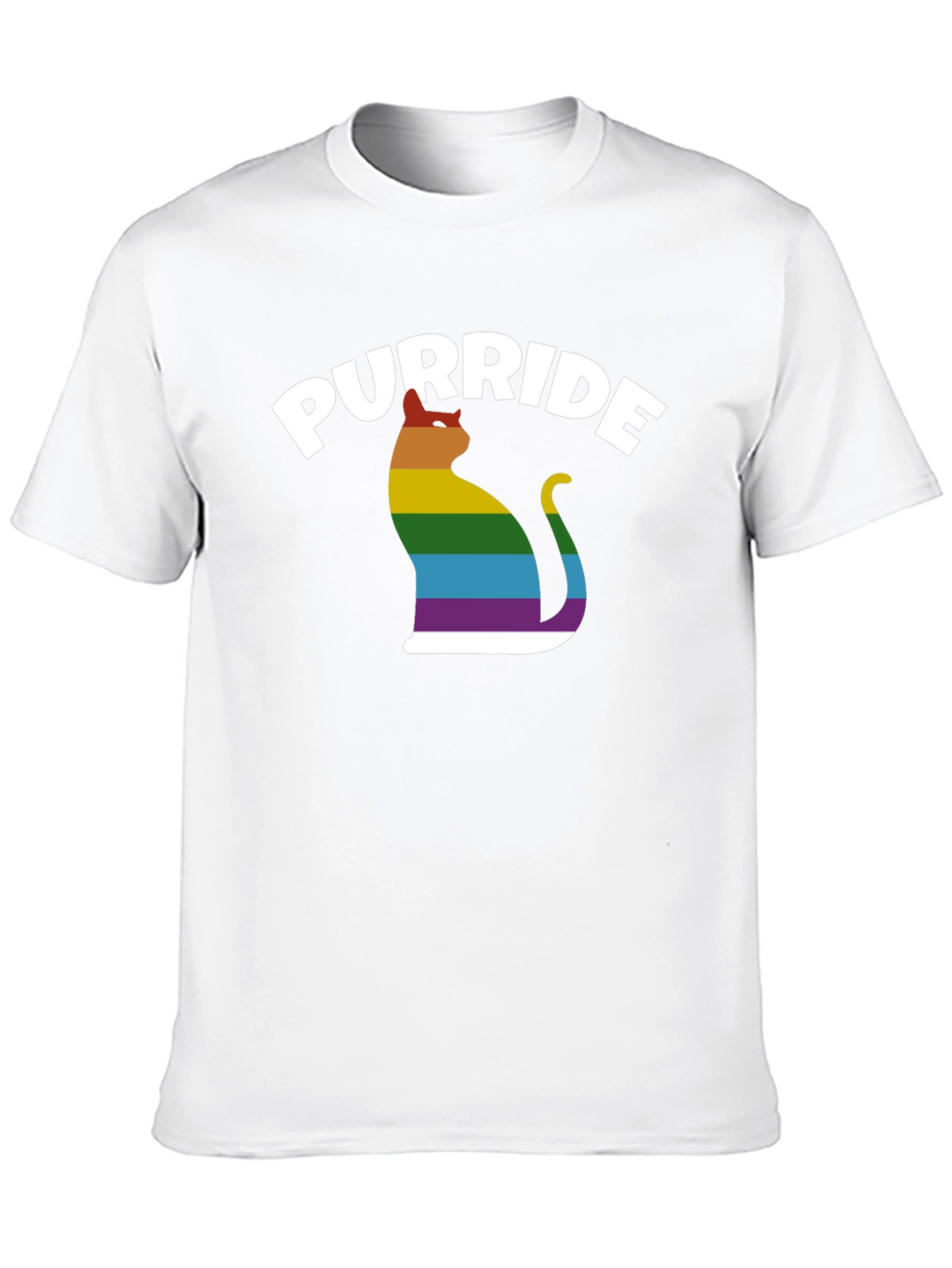 Purride LGBT Cat T-Shirt - Pride Rainbow Tee
