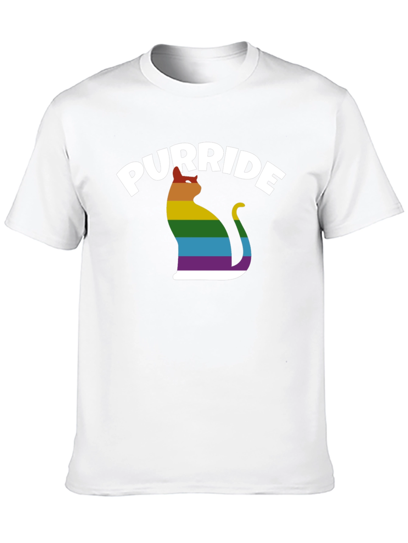 Purride LGBT Cat T-Shirt - Pride Rainbow Tee