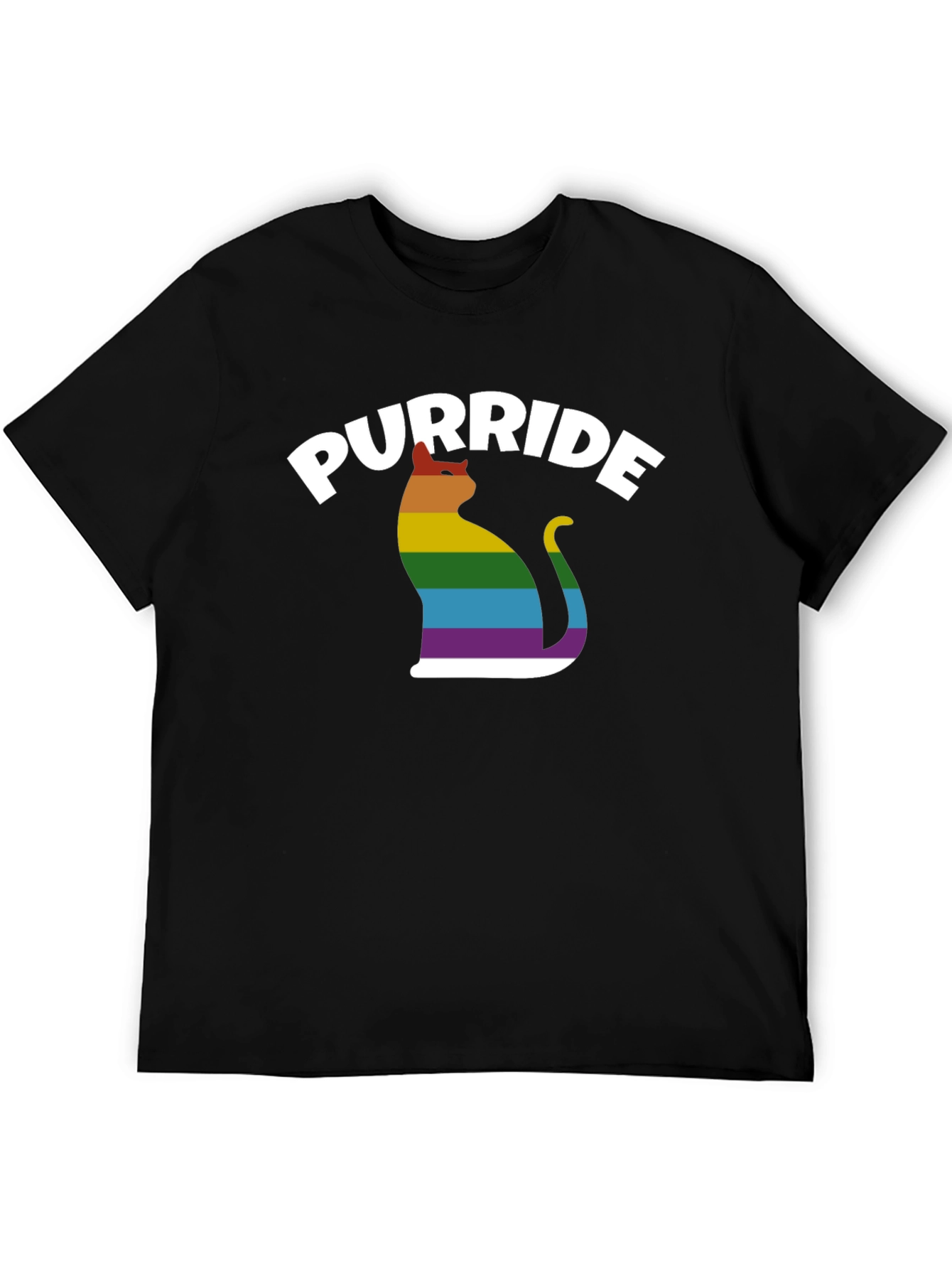 Purride LGBT Cat T-Shirt - Pride Rainbow Tee