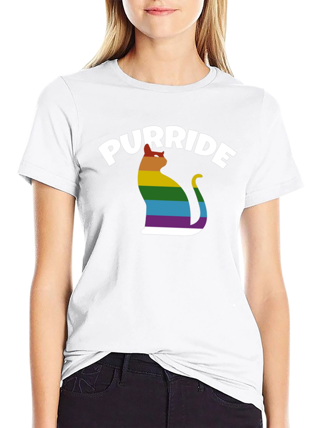 Purride LGBT Cat T-Shirt - Pride Rainbow Tee