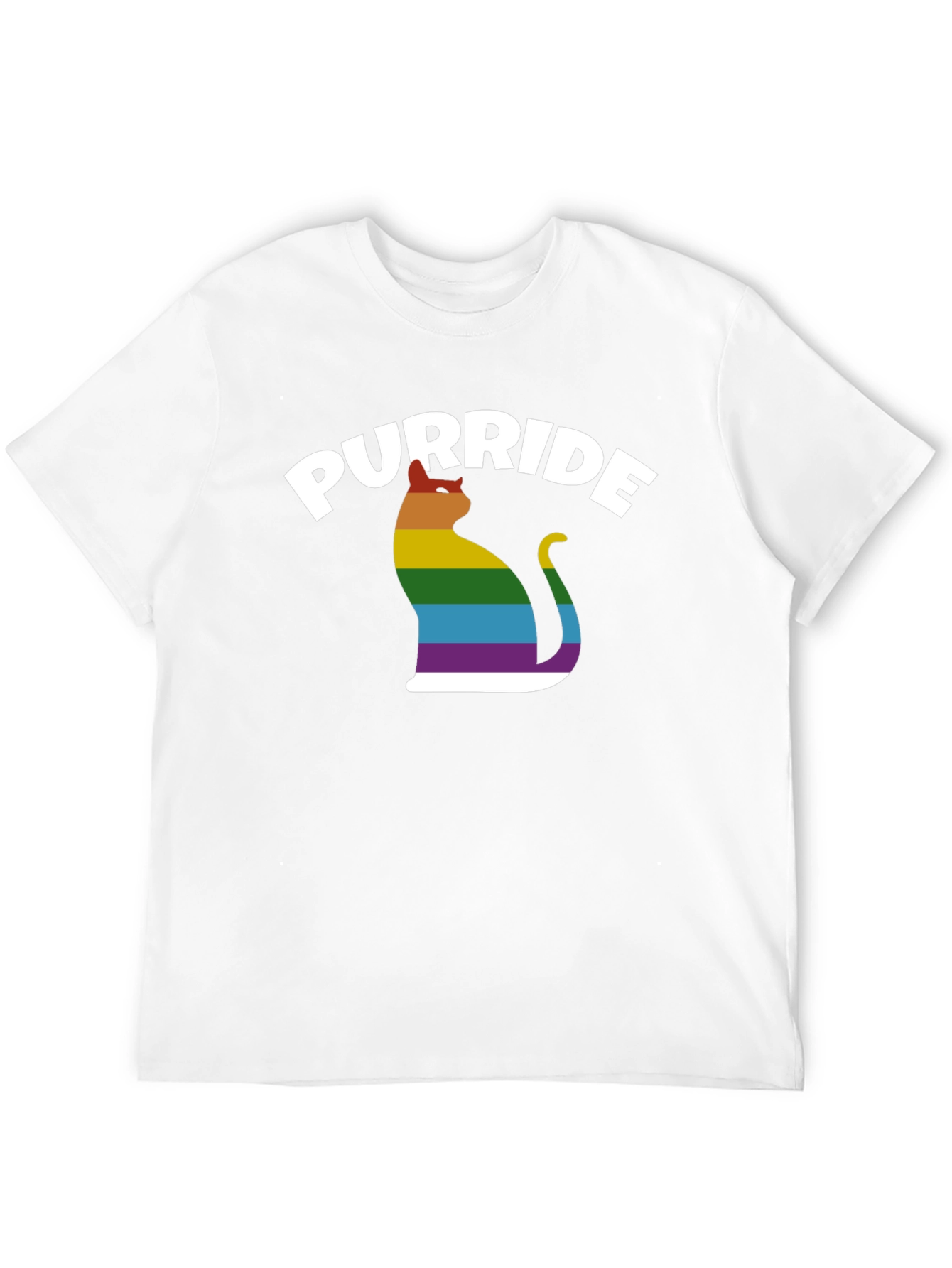 Purride LGBT Cat T-Shirt - Pride Rainbow Tee