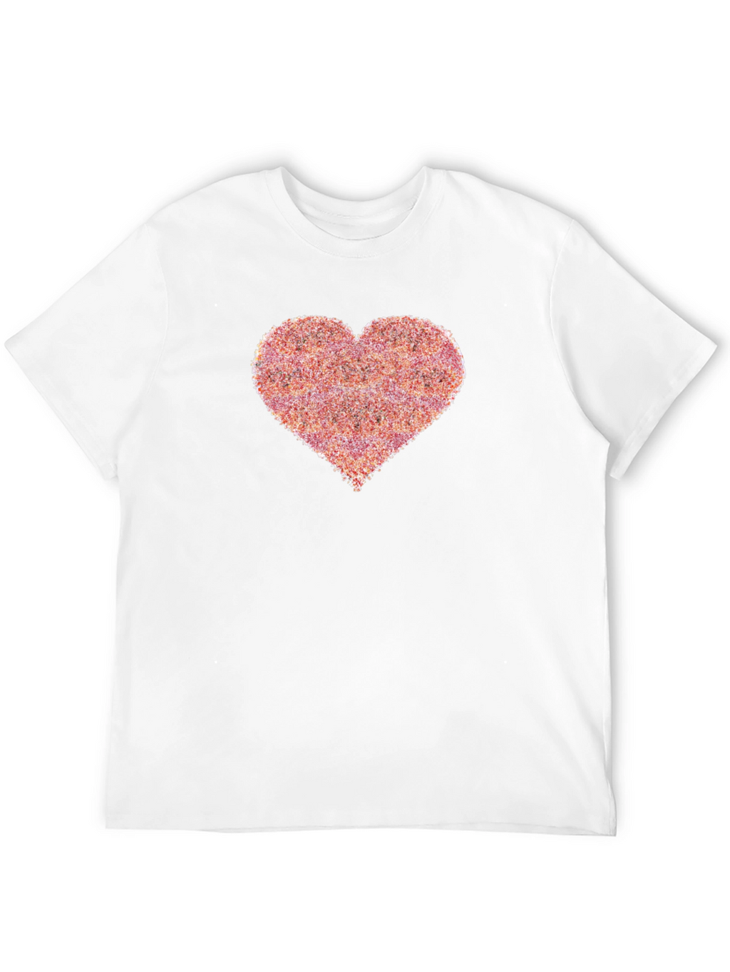 Heart Print Black T-Shirt