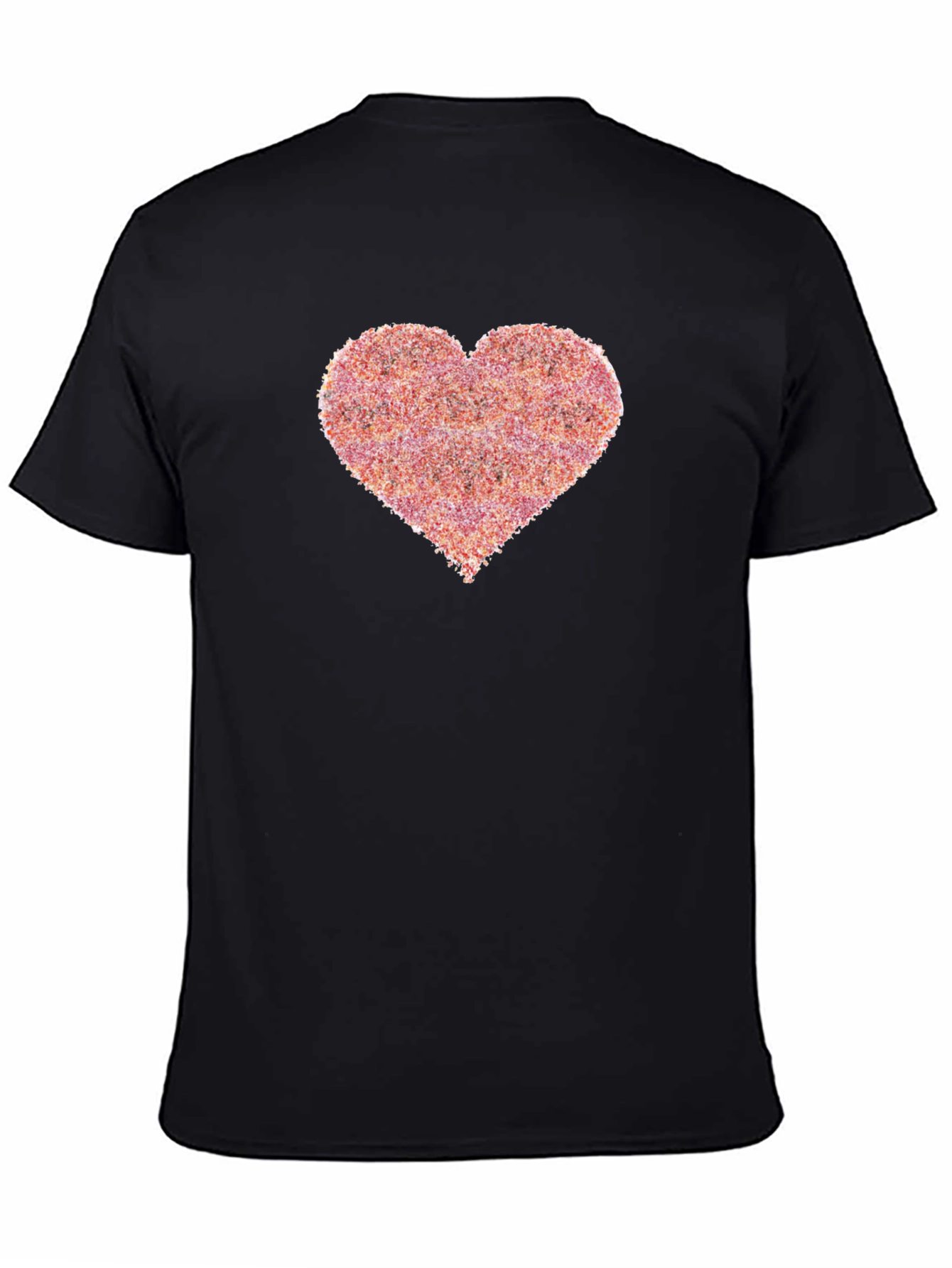 Heart Print Black T-Shirt