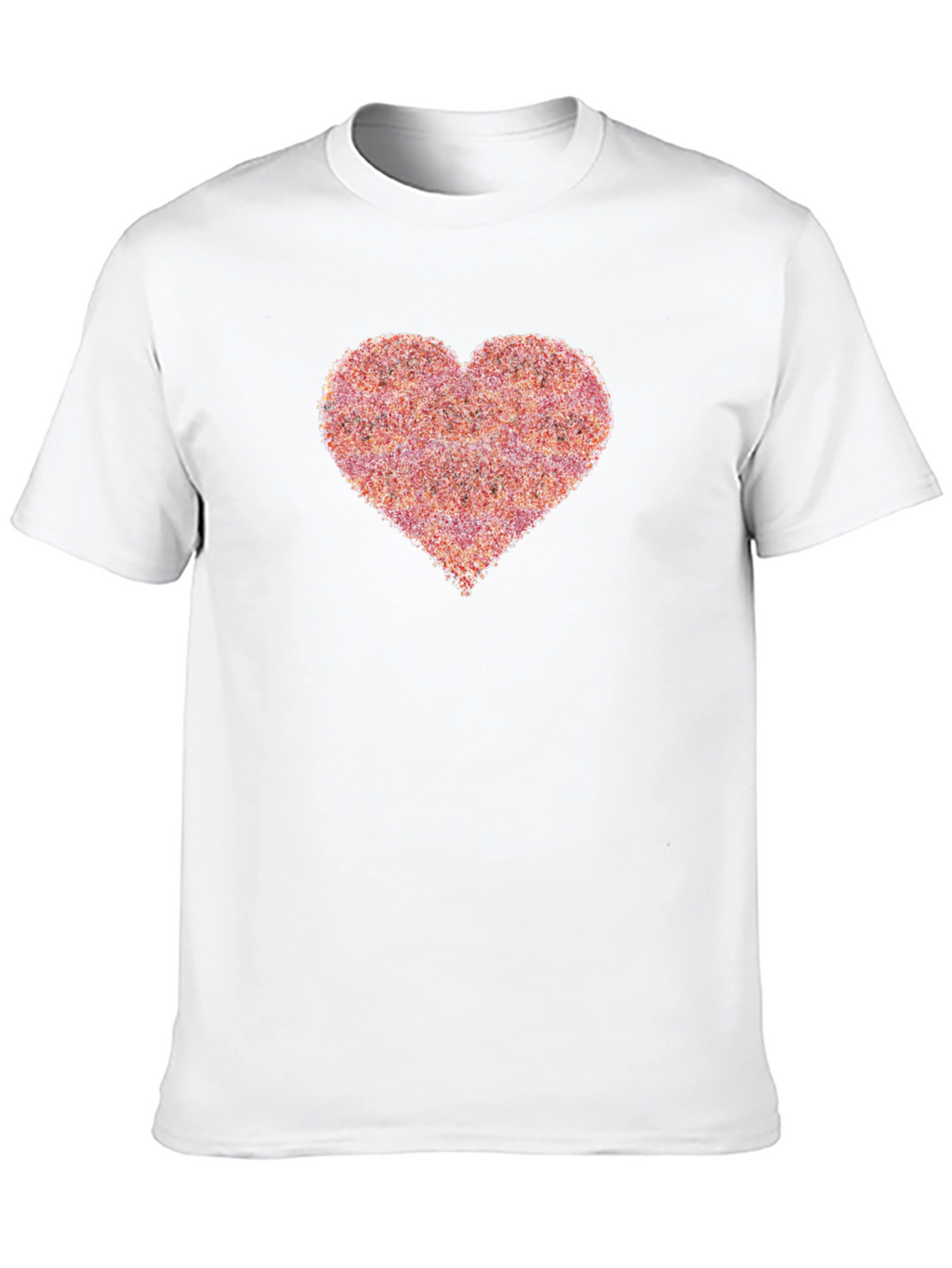 Heart Print Black T-Shirt