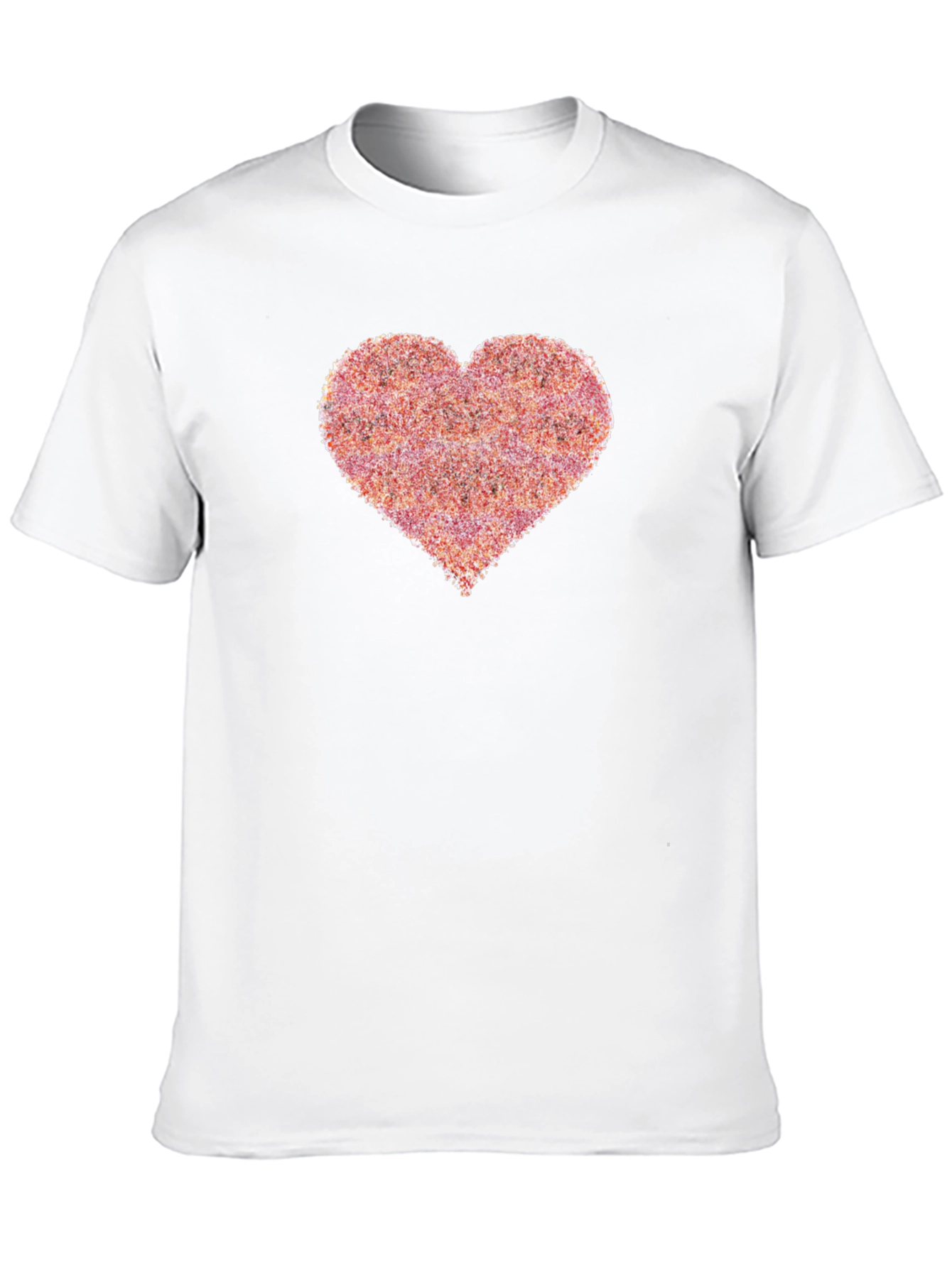 Heart Print Black T-Shirt