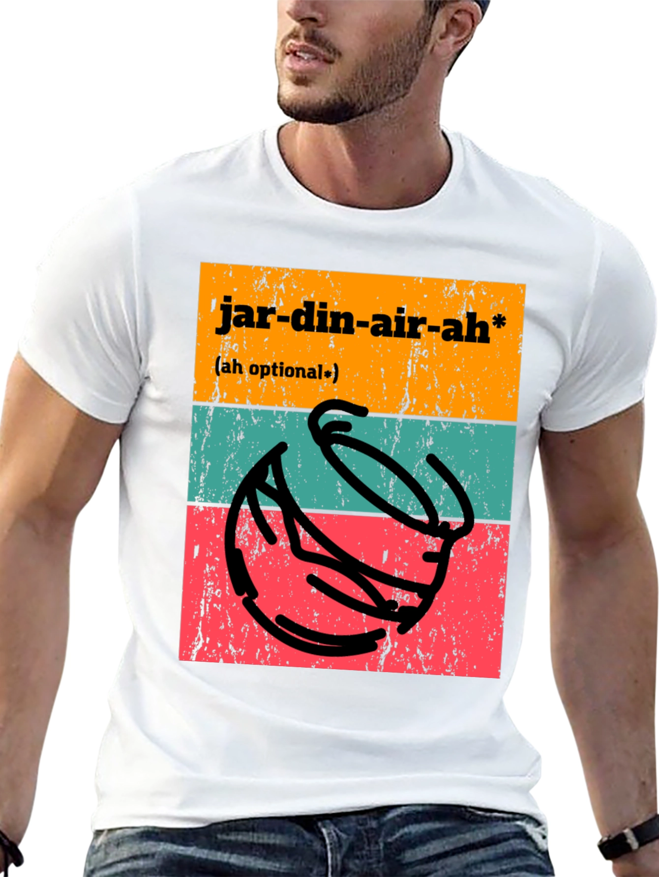 Jardin-air-ah T-Shirt - Funny Potting Joke