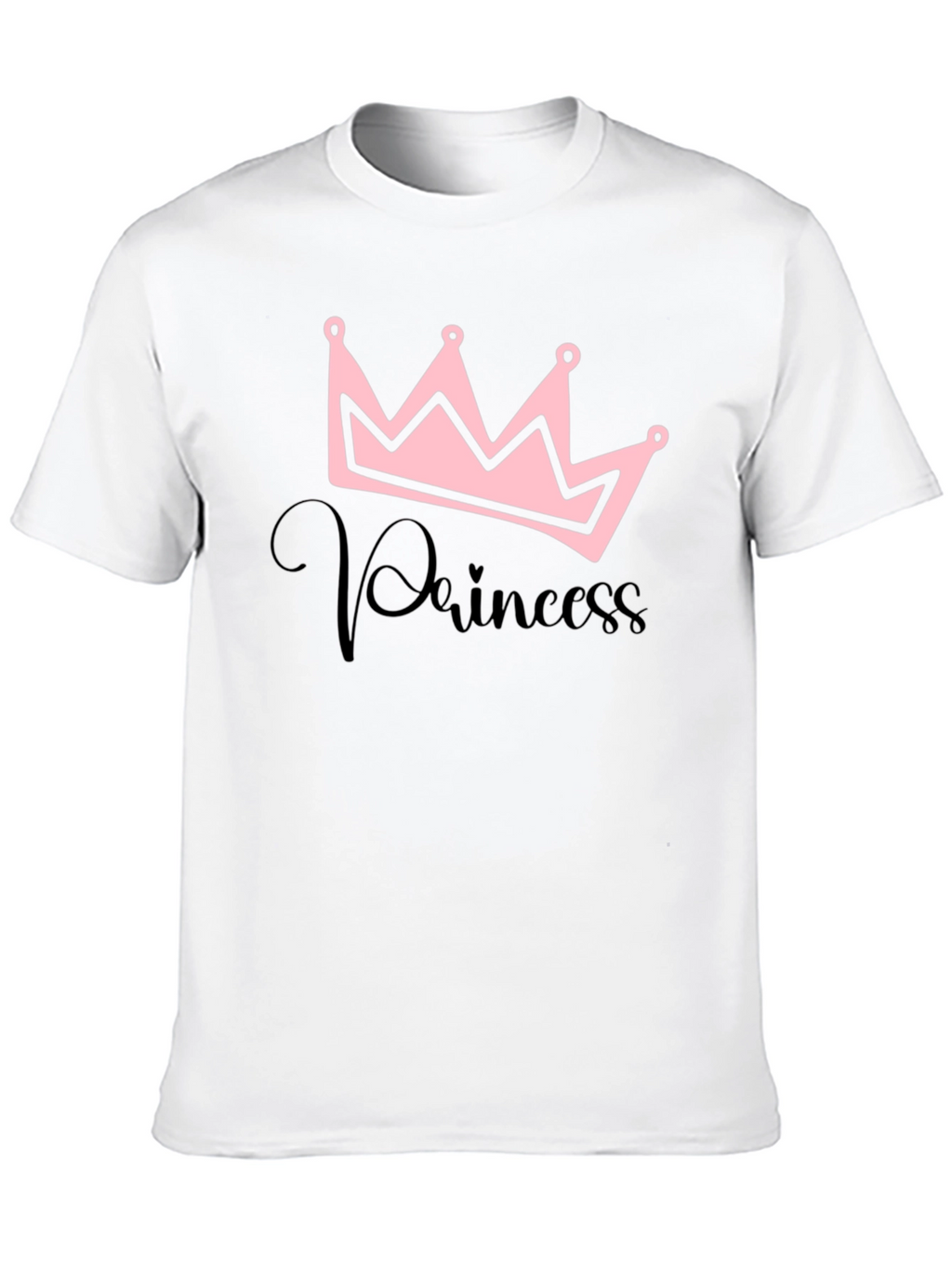 Princess Crown Graphic Black T-Shirt