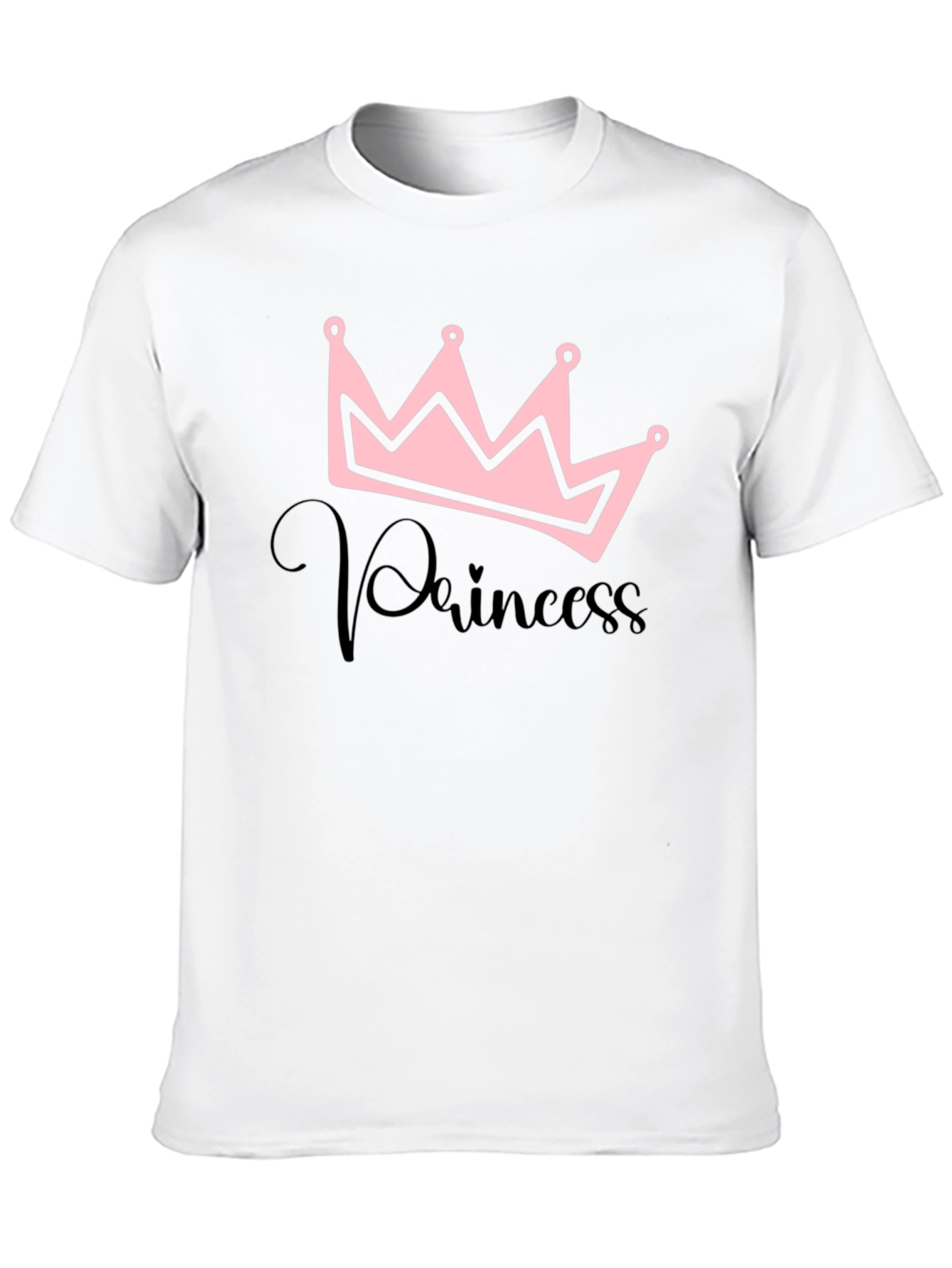 Princess Crown Graphic Black T-Shirt