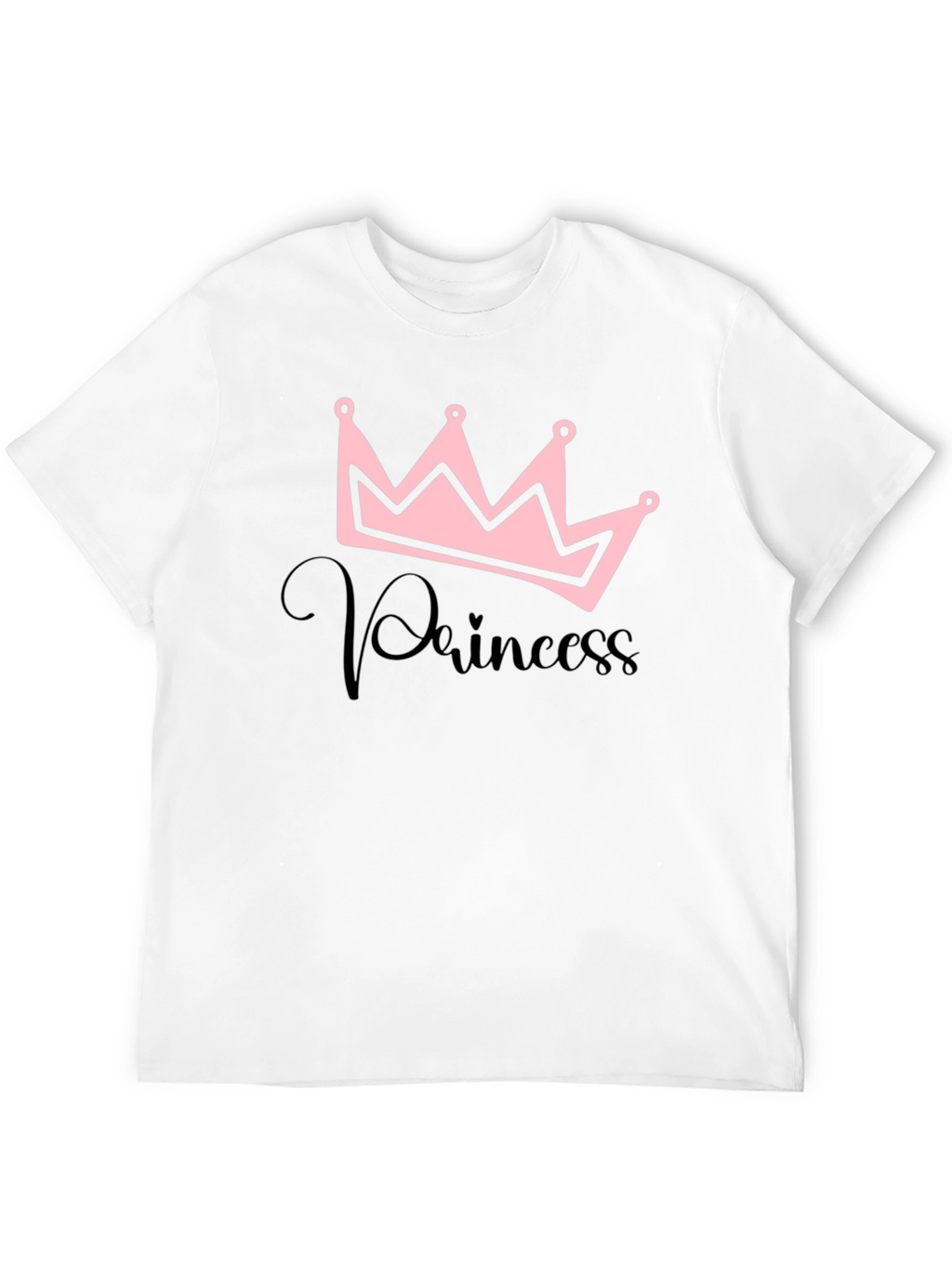 Princess Crown Graphic Black T-Shirt