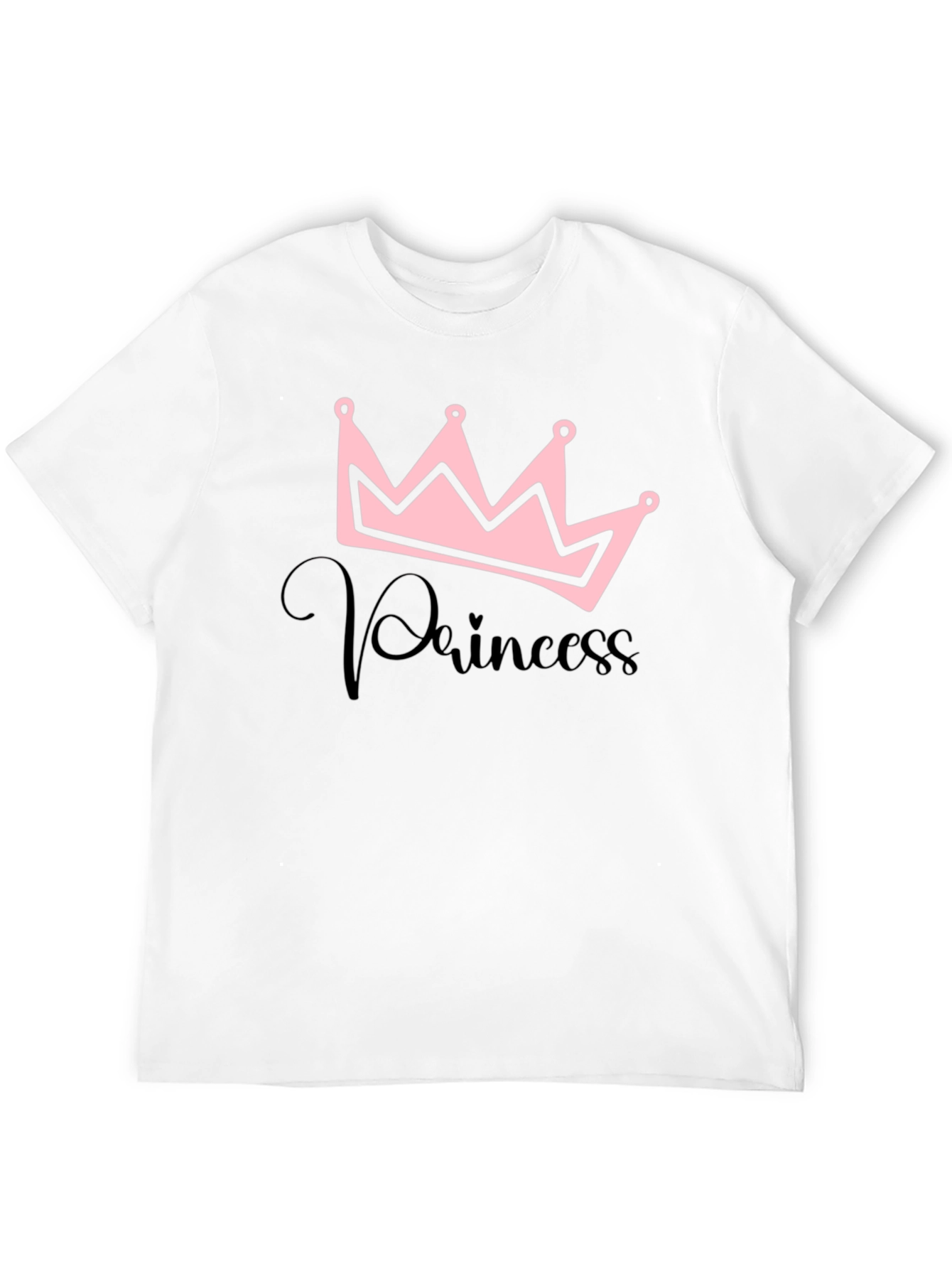 Princess Crown Graphic Black T-Shirt