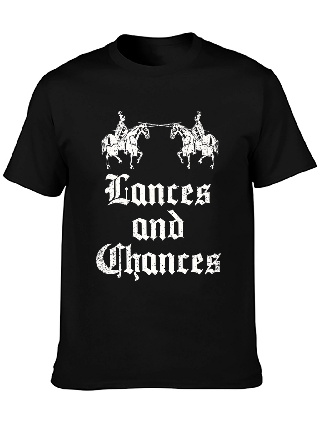 Lances and Chances Graphic Black T-Shirt