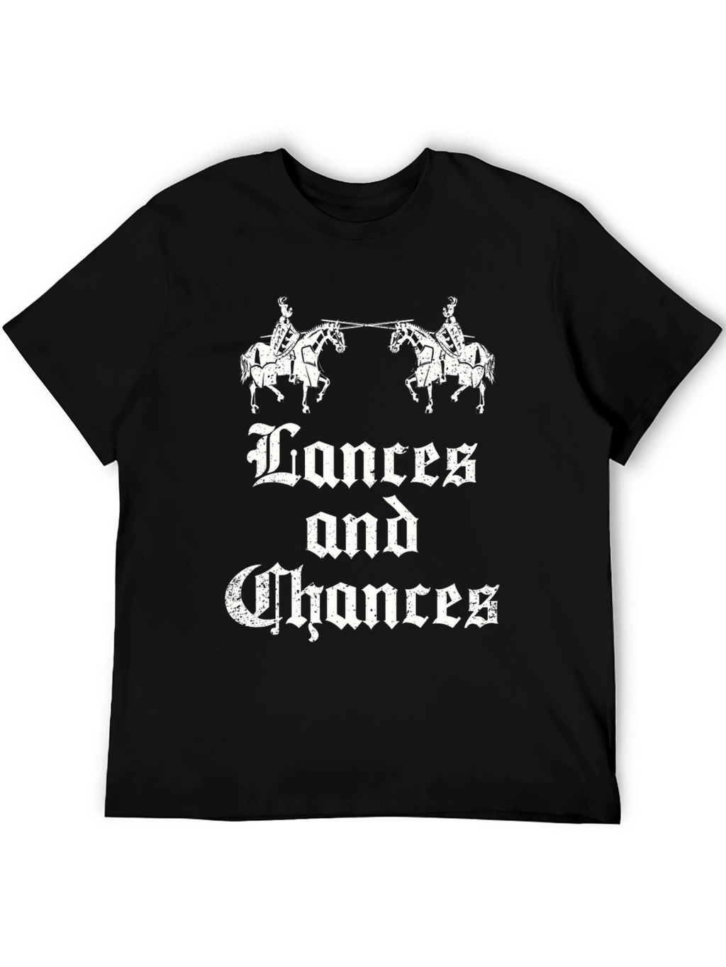 Lances and Chances Graphic Black T-Shirt